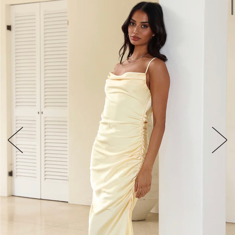 Hello Molly Keep Shining Satin Midi Dress
